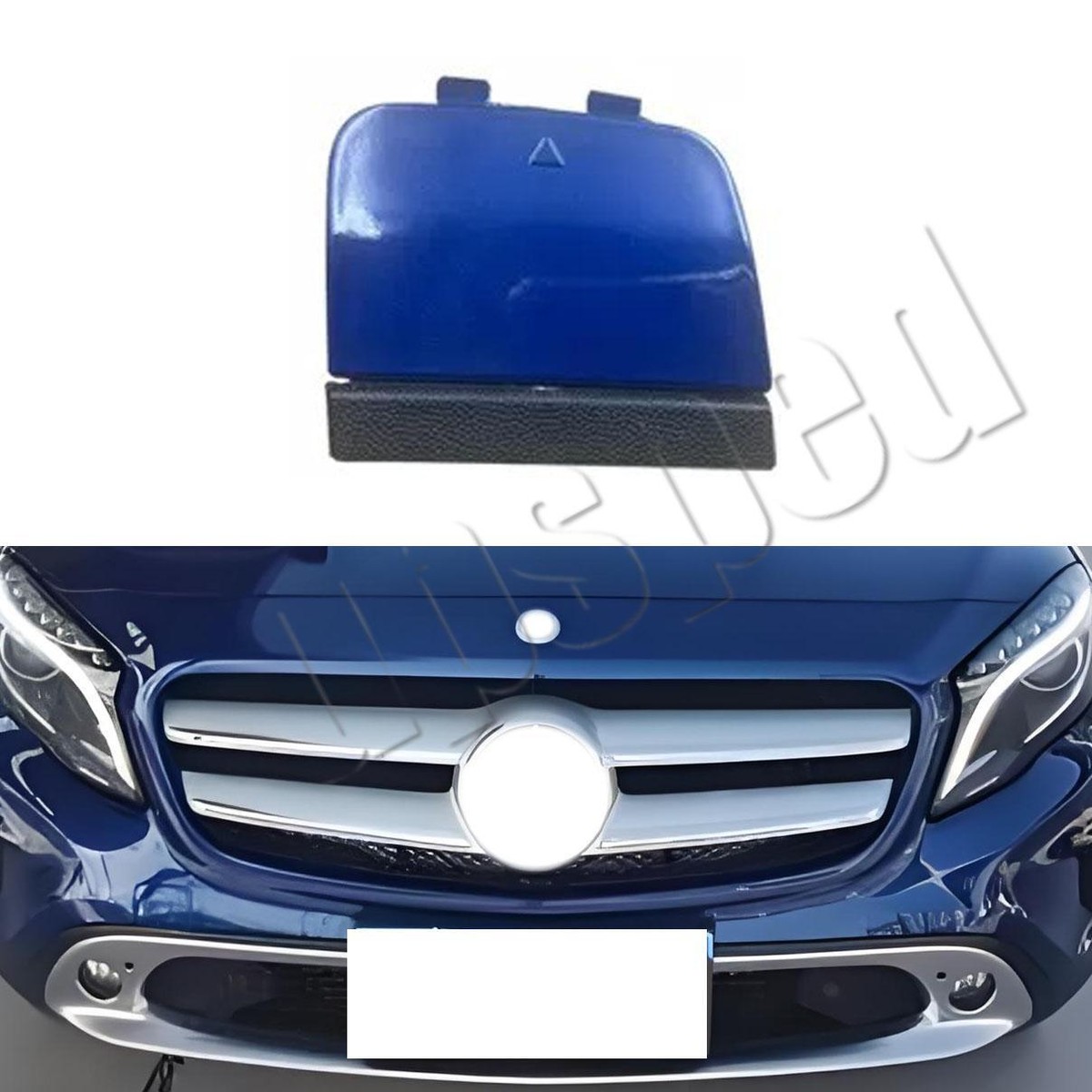 Front Bumper Tow Hook Cover Cap For Mercedes GLA X156 (2012-2016) – Painted Black
