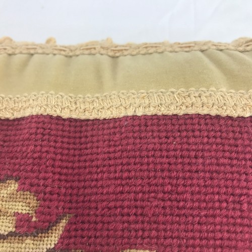 Almohada con aguja elegante con flecos vintage de 17" cuadrada con flecos rosa ramo - Imagen 18 de 18