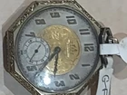 Elgin antique pocket watch with second hand octagon shape 7 jewel