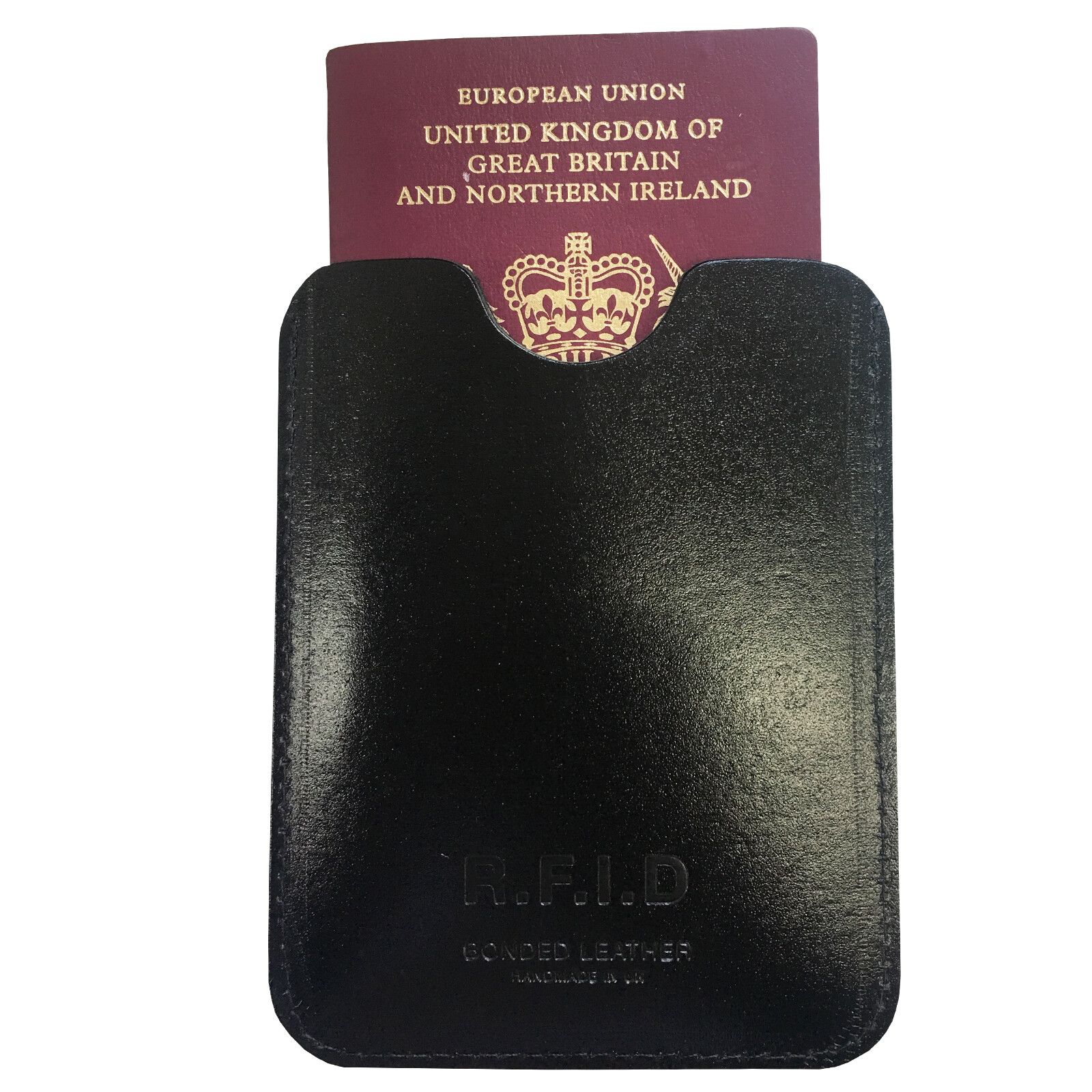 RFID Leather Passport Cover Holder Protective Sleeve Travel Document