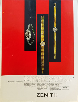 Zenith Gold Brilliant Collection Women Advertisement 1 Page 1962 Original Watch