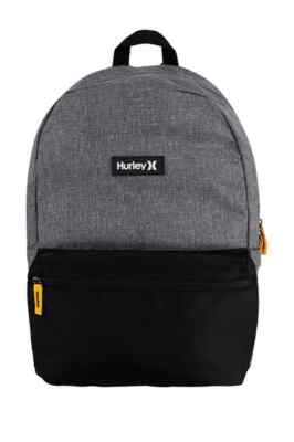 Hurley Aerial Colorblock Backpack Gray Black 12x6x18 display picture 1