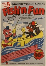 Willie the Worm and Sammy in FISH'N FUN 1945 MINT