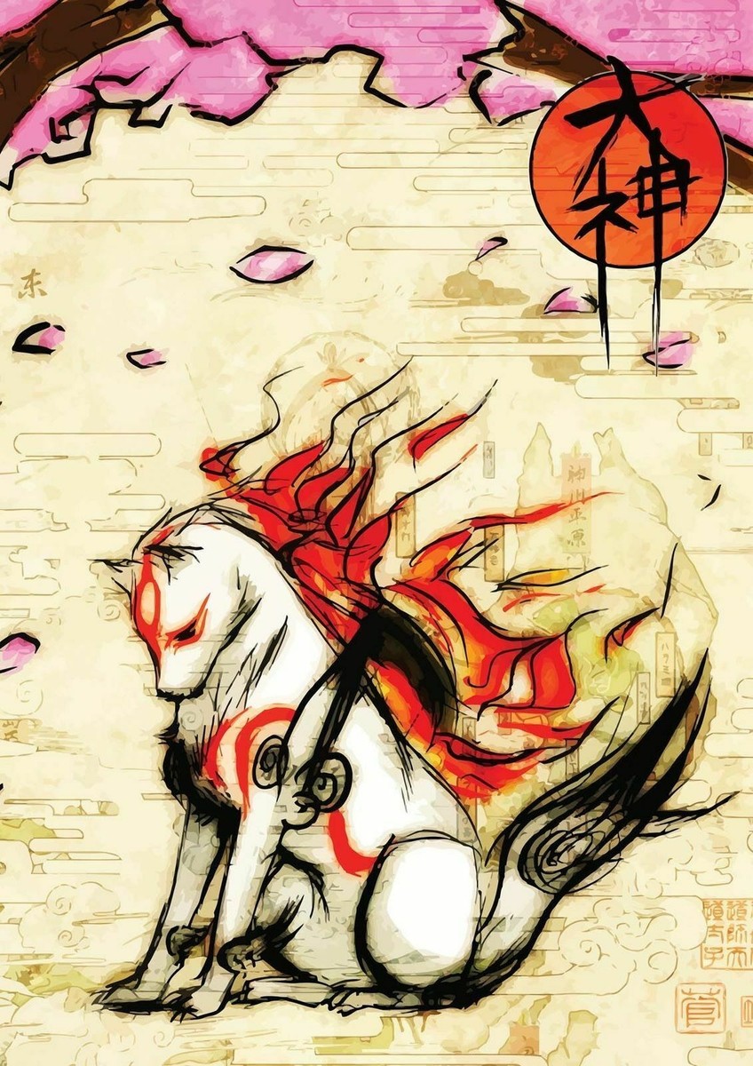 OKAMI GAME ART Wall Print Poster 20x30 | eBay