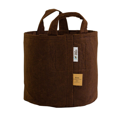 5 Root Pouch Brown + Griffe (18L) Geotextil Smart Wachsen Blumentopf Deko Garten