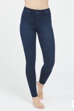 SPANX Jean-ish Leggings Dark Wash Denim Pull On Slimming 20018R Sz M Medium