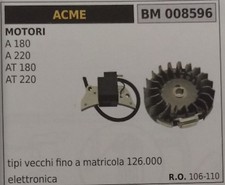 106110 Bobine Electronique Volant Motoculteur Moteur Acme A220 A230 220