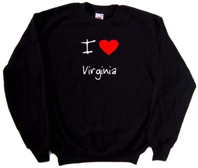 I Love Heart Virginia Sweatshirt
