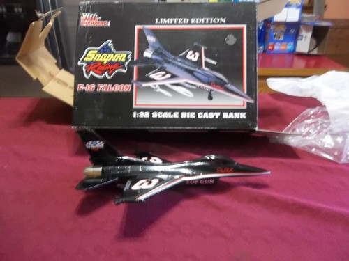 Dale Earnhardt #3 Snap-on Die Cast Metal Bank Plane NEW F-16 Falcon 1:32 scale