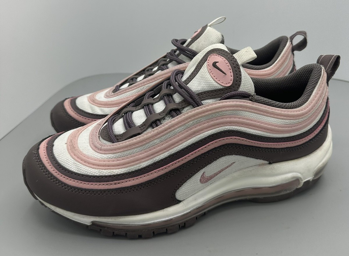 Nike Air Max 97 Pink Mocha Brown Sneakers, Size Men 7Y Women 8.5