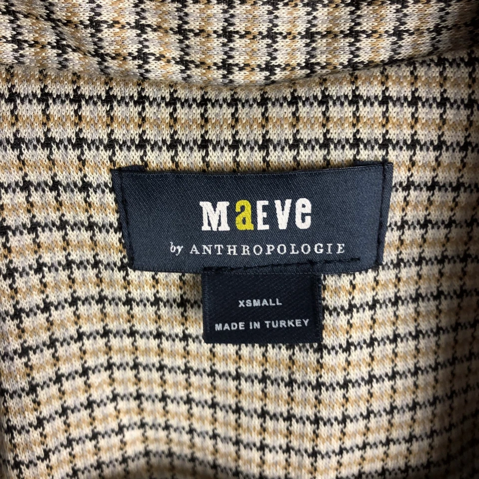 Blazer Maeve by Anthropologie Pata de Gallo Blazer Asimétrico Botón Único Foto 3 de 4