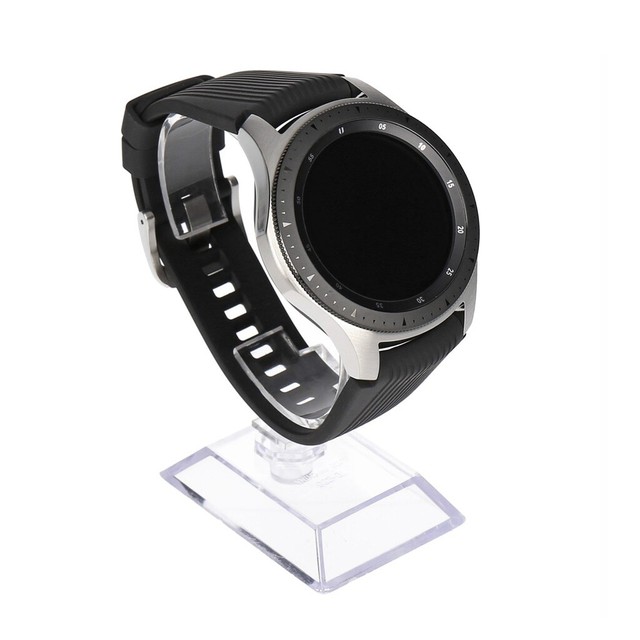 Samsung Galaxy Watch SM-R800 46mm Edelstahlgehäuse mit Sportarmband in  Schwarz (GPS) (SM-R800NZSAXEO) online kaufen | eBay