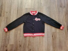 Justice For Girls Size 8 black red light weight jacket LOVE Euc Ships 0