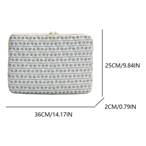 Floral Laptop Sleeve Cute Protective Notebook Case for 11-15 Inch Laptop Tablet - Afbeelding 17 van 21