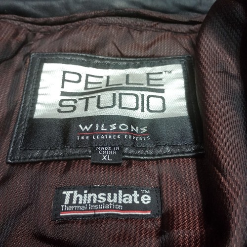 Wilsons Giacca Bomber Pelle Studio Adulto XL Nero Fodera Thinsulate - Foto 9 di 12