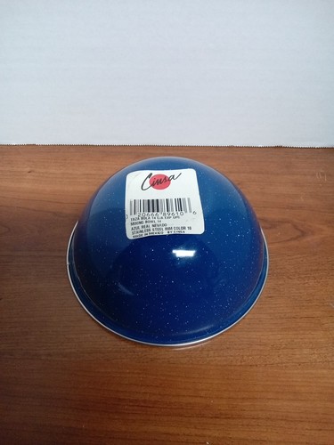 New Vtg Cinsa Of Mexico Blue Enamel Dinner Plates & Bowls 2 Each Camping Mexico - Afbeelding 10 van 12
