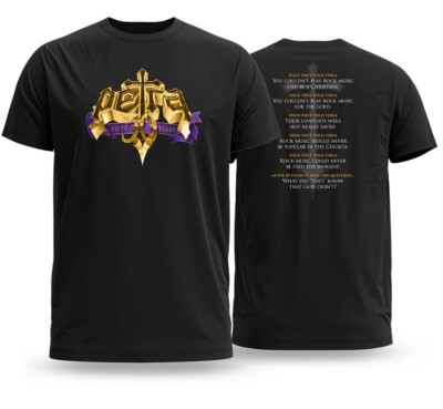 2 SIDES 50th Anniversary Petra Band Shirt Classic Black Unisex S-5XL U031