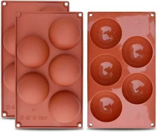 HomEdge Extra Large 5-Cavity Semi Sphere Silicone Mold 3 Packs Baking Mold New