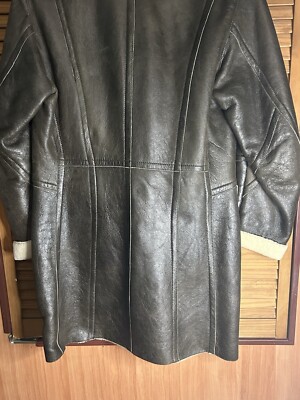 Jean Paul Gaultier Shearling Leather Brown Coat Men's Size L Jean Paul Gaultier Shearling Leather Brown Coat Men's Size L