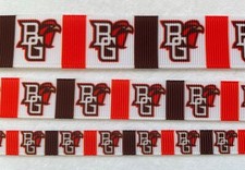 Bowling Green white brown orange Grosgrain ribbon 5/8" 7/8" Falcons
