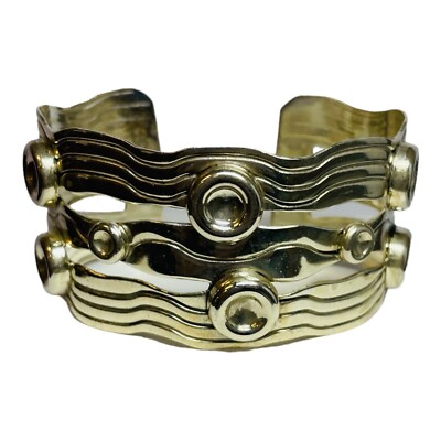 s-l400.jpg Awesome Silpada wide brass cuff bracelet main image 0