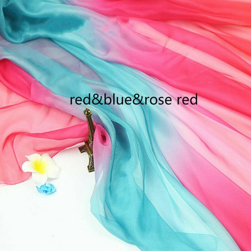 Gradient Chiffon Fabric Rainbow Dance Costume Stage DIY Clothes Dress Craft - Picture 3 of 29
