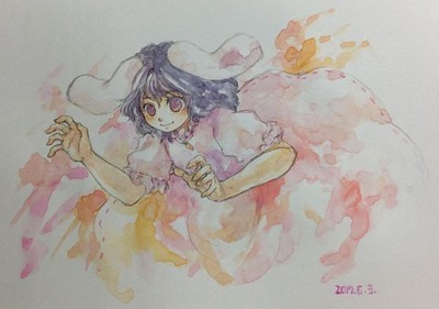 Anime touhou inaba tewi pixiv id traditional Playmat Gaming Mat Desk 7858