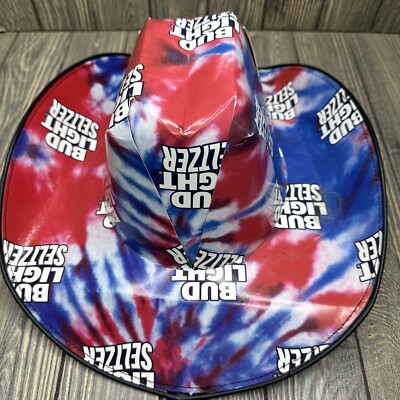 Bud Light Seltzer Americana Tie-Dye July 4th Unisex Curved Cowboy Hat Patriotic