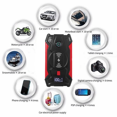 99800mah KFZ Auto Starthilfe Car Jump Starter 12v Ladegerät Booster Powerbank - Bild 13 von 13