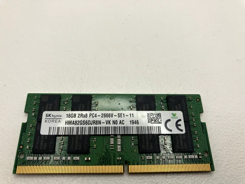 SK hynix 16GB DDR4 2RX8 PC4-2666V-DR1-11 Laptop RAM HMA82GS6DJR8N-VK