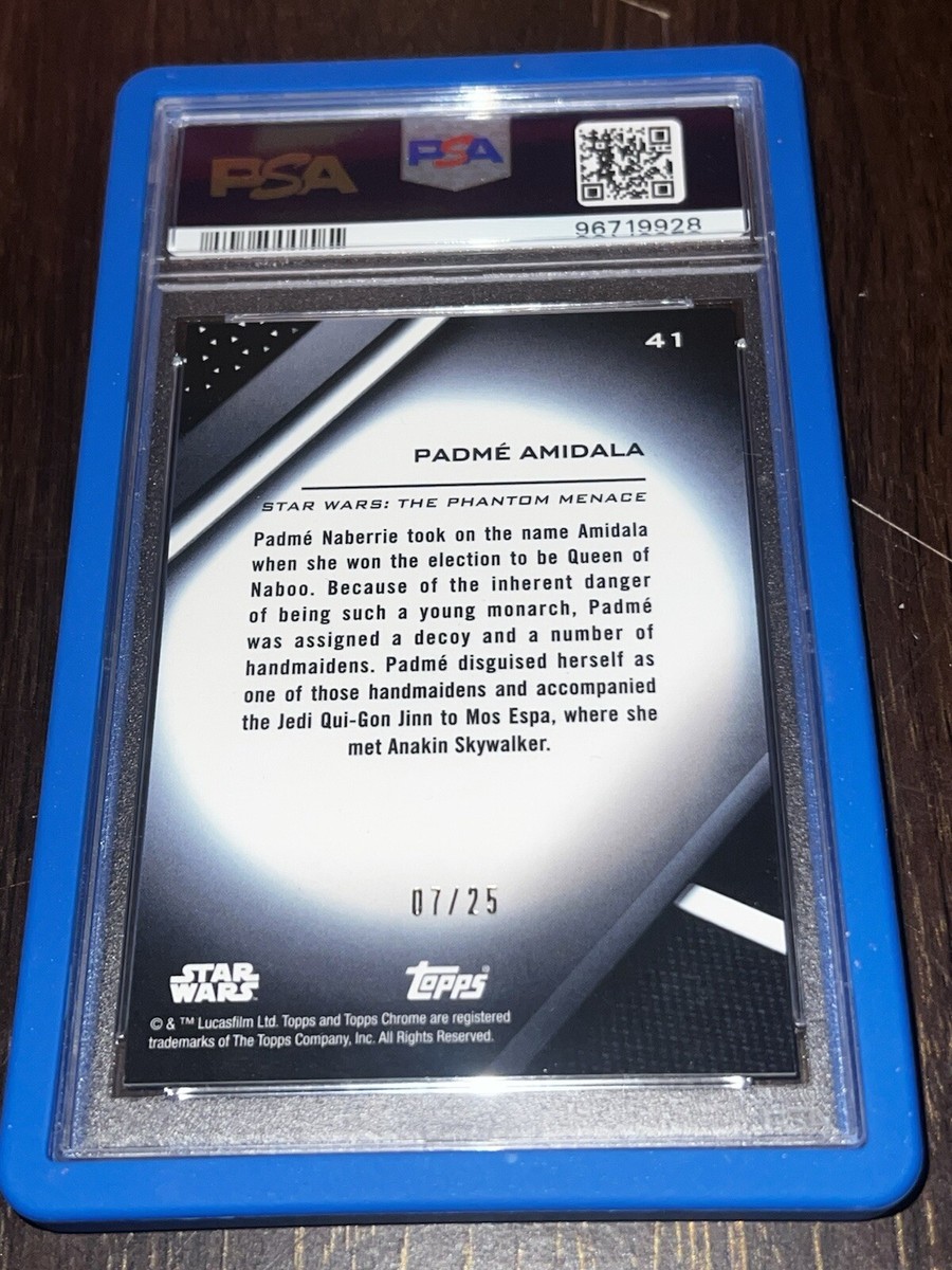 PSA 9 Padme Amidala Orange Refractor #07/25 2022 Topps Chrome