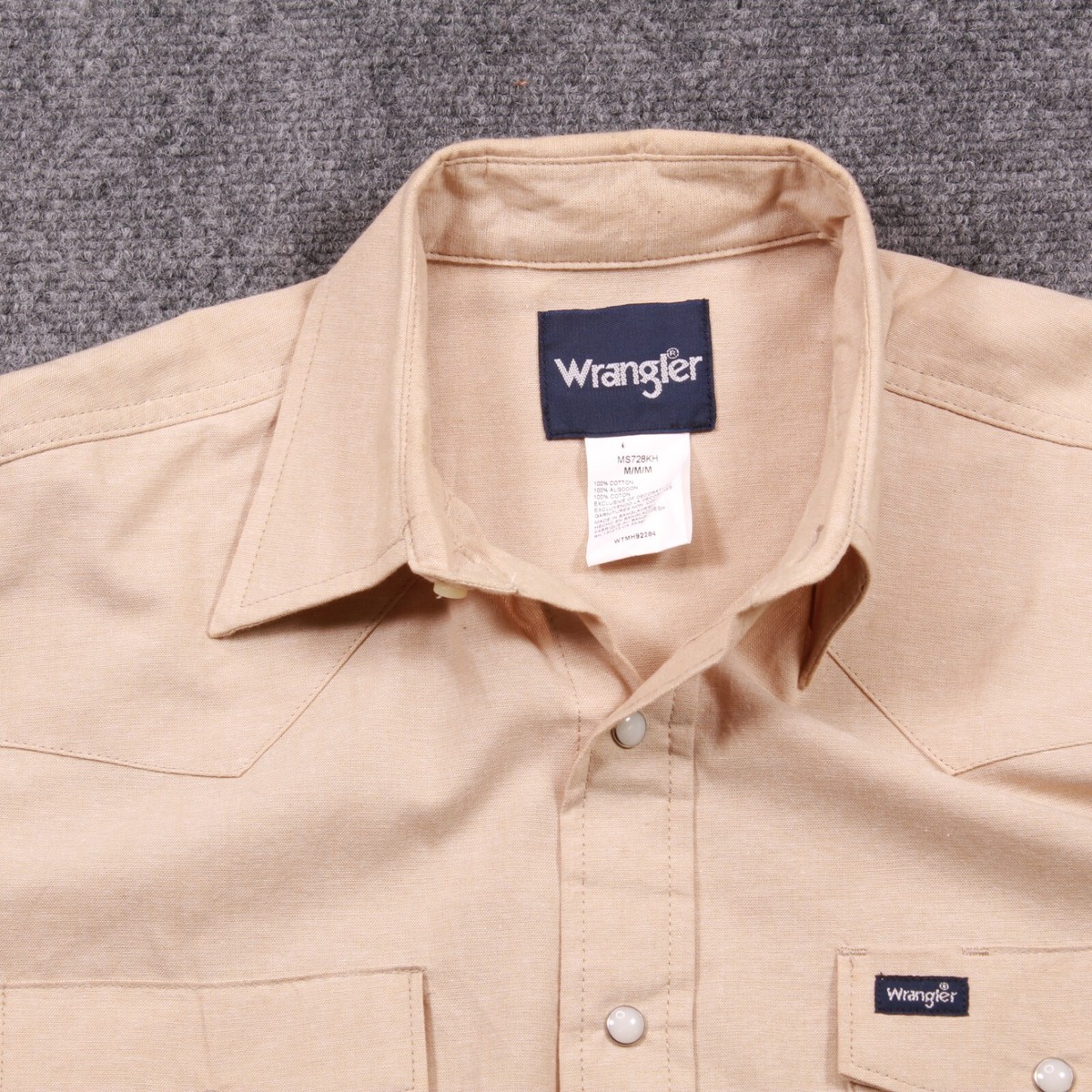 Wrangler Perl Snap Cowboy Cut Western Style Shirt Khaki  MS728KH Perl Snap Up. View 2