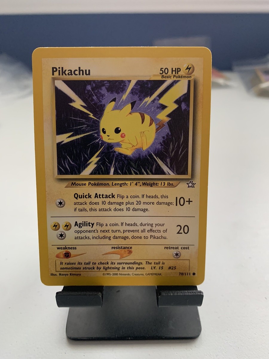 Pokmon Pikachu Card 70/111 1995-2000 Neo Genesis NM Great Condition WOTC Pokmon Pikachu Card 70/111 1995-2000 Neo Genesis NM Great Condition WOTC