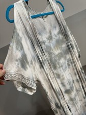 Beautiful Boho Short Sleeve Tie Dyed Duster, Maxi Vest, Cover Up