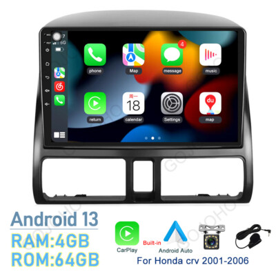 4+64GB Android 13 Car Stereo Radio GPS Navi Carplay For 2001-2006 Honda CRV CR-V