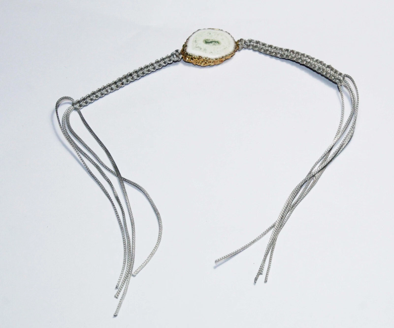 VALENTINO Top Braccialetto Gioielli Quarzo Solare Gemma Fatto a Mano Misura 8 Pollici