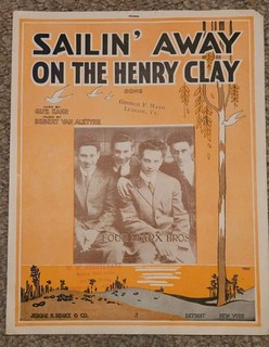 MARX BROTHERS SHOW Sheet Music 1917 Sailin Away on The Henry Clay