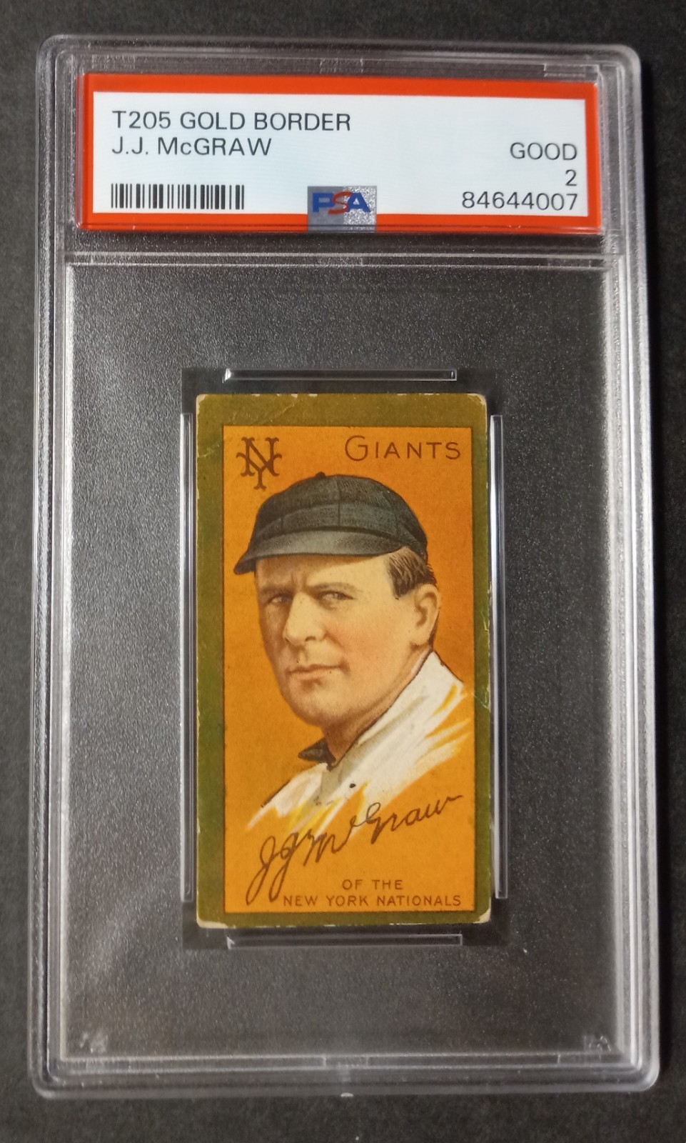 1911 T205 Gold Border - John McGraw - HOF - POLAR BEAR - PSA 2 GOOD