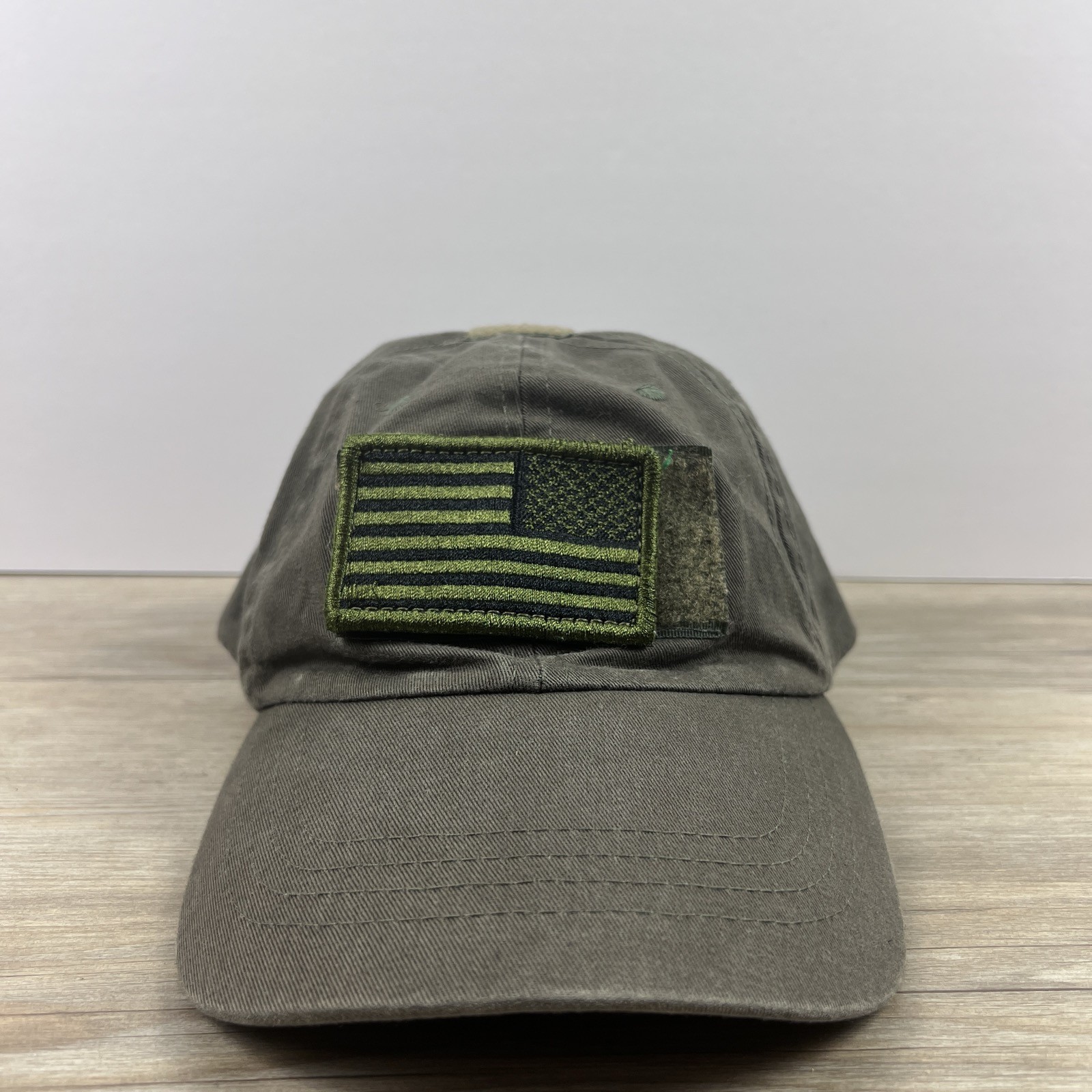 USA Flag Patch Hat Brown Hat Adjustable Hat Adult… - image 4