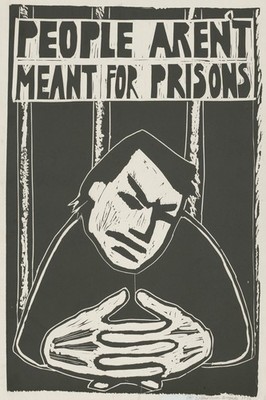   'People Aren't Meant For Prisons' Protest Poster - 24x36  Premium   Art