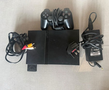 Sony PlayStation 2 Slim PS2 Black Console Bundle DualShock with games