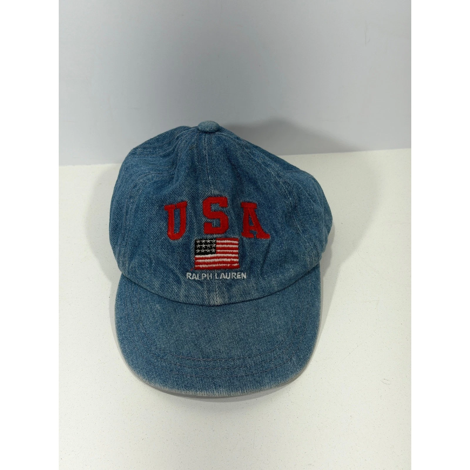 Ralph Lauren Toddler USA Flag Denim Baseball Cap Blue Cotton Hat One Size
Opens in a new window or t