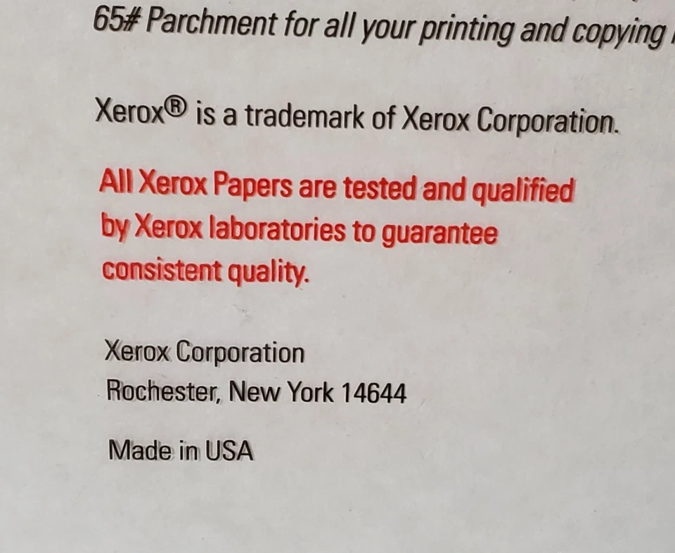 Xerox 65# Parchment Natural Copy Printer Paper 250 Sheets 8 1/2" × 11" - Image 4 of 4