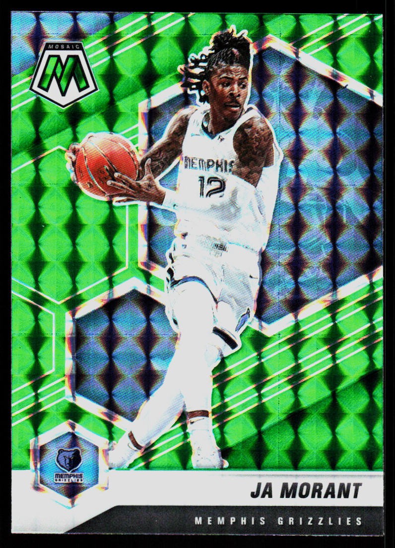 Ja Morant 2020-21 Panini Mosaic Mosaic Green #40 Memphis Grizzlies