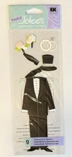 Jolee's Boutique Groom Tuxedo Wedding Scrapbooking Stickers Ring Top Hat