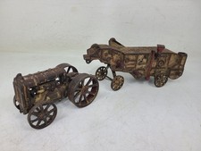 Vintage Mccormick- Deering Arcade Cast Iron Threshing Machine With Tractor