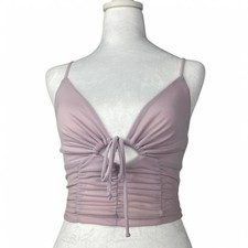 Urban Outfitters My Sweetheart Mesh Tie-Front Cami in Lilac Size Small