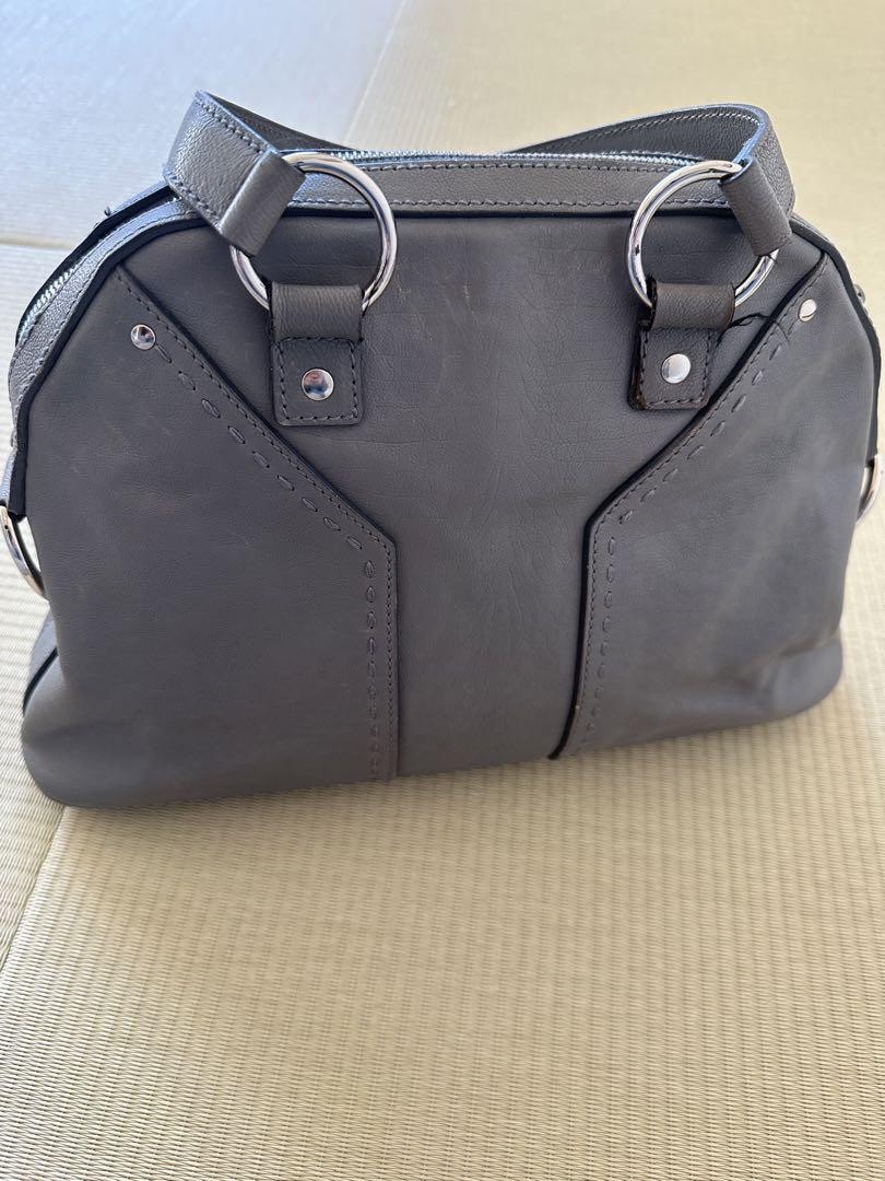 Borsa a tracolla Yves Saint Laurent M in pelle grigia usata dal Giappone