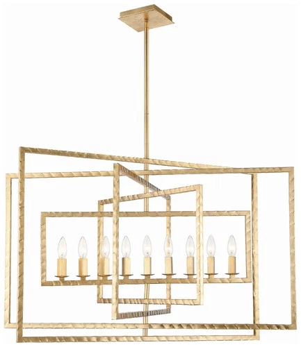 Crystorama Capri 39" Wide Antique Gold 9-Light Chandelier - Picture 2 of 7