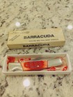 1980s Frost Cutlery Barracuda Knife new made in Japan Red Pick Bone Handle w/Box — photo 2